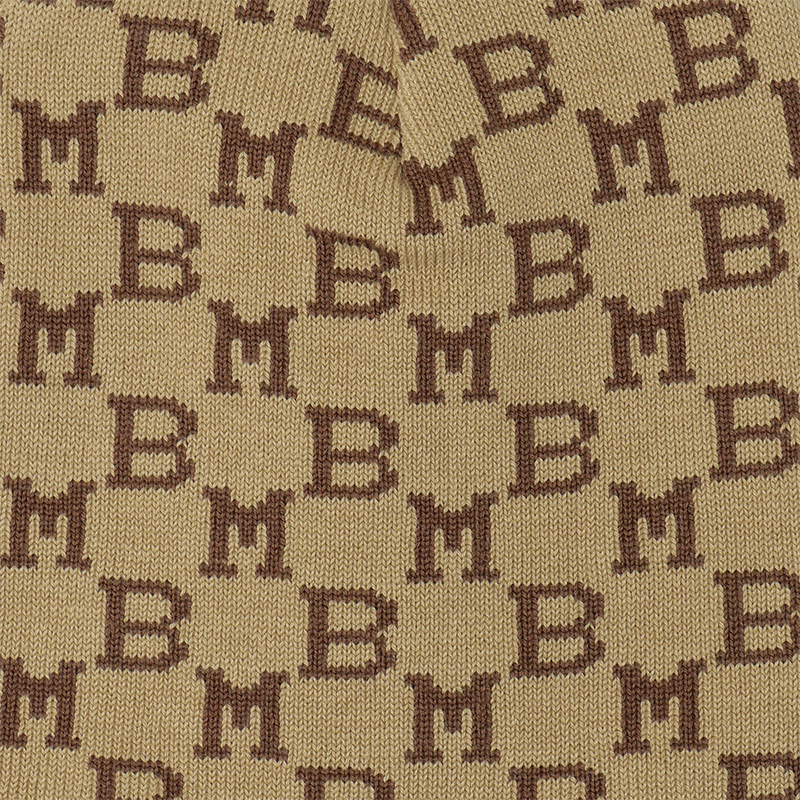 MONOGRAM JACQUARD BEANIE -BEIGE-