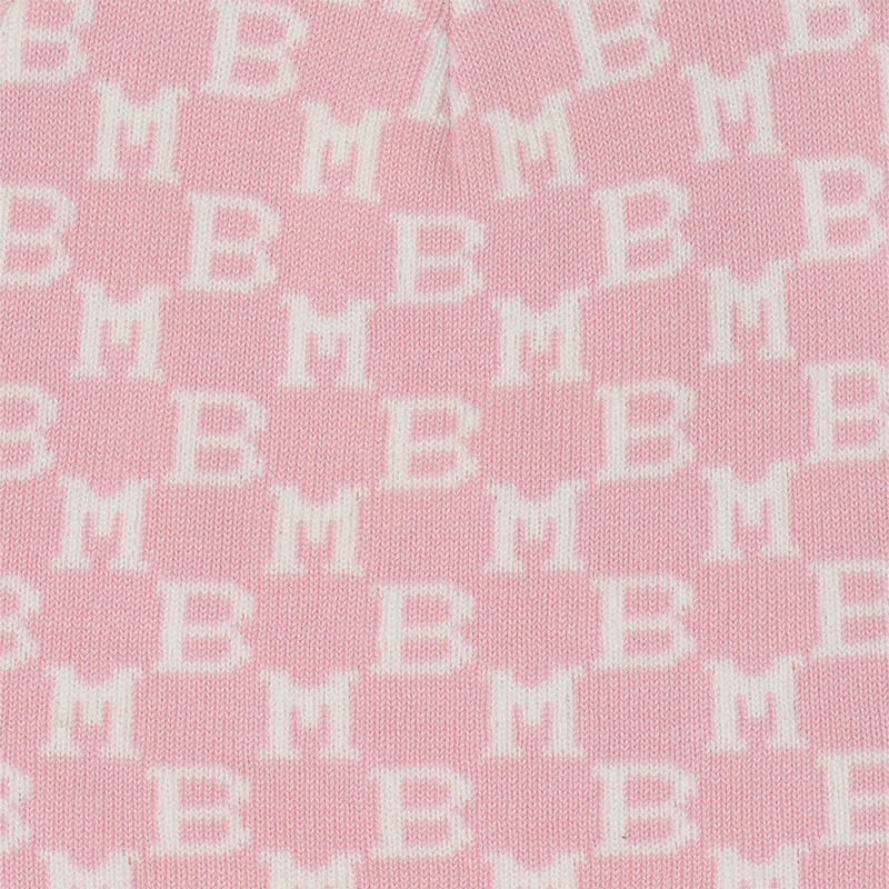 MONOGRAM JACQUARD BEANIE -PINK-