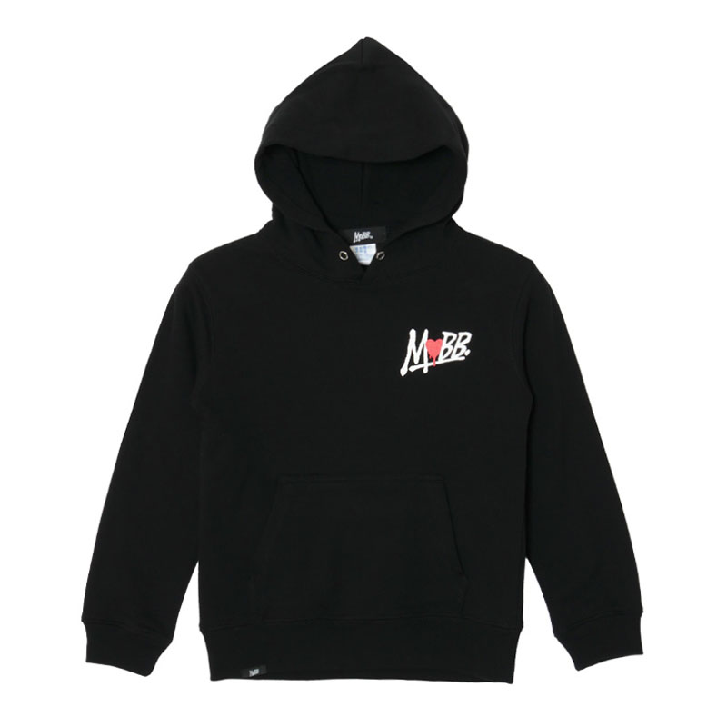 HEART DRIP HOODIE -BLACK- (KIDS)