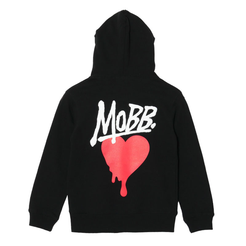 HEART DRIP HOODIE -BLACK- (KIDS)