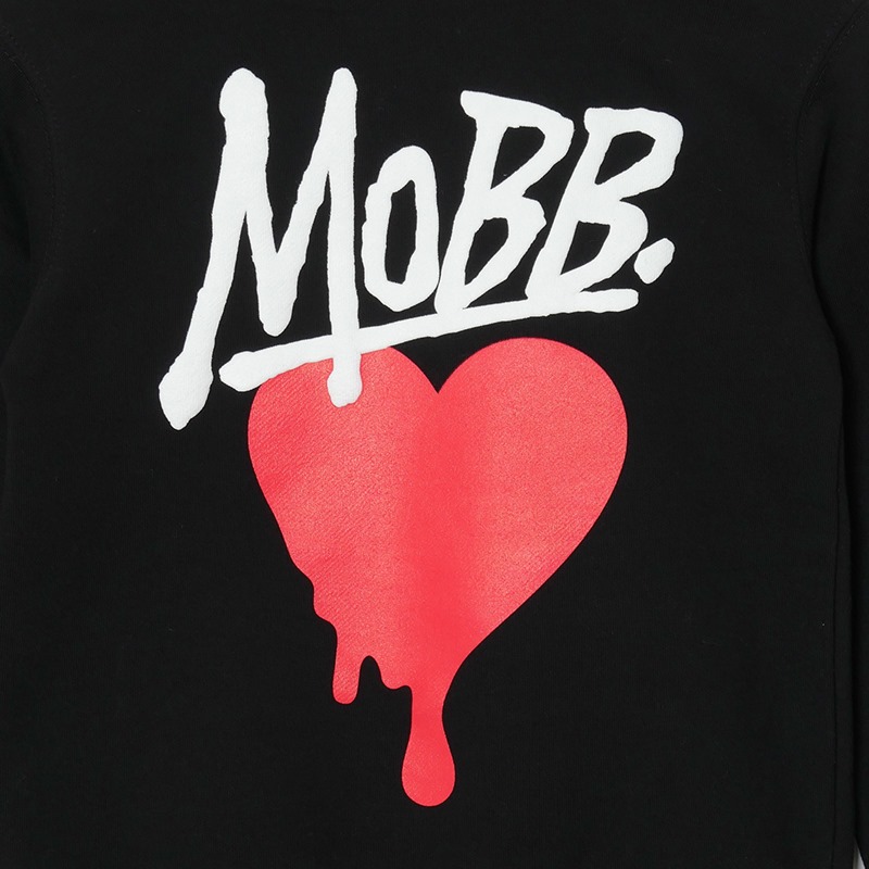HEART DRIP HOODIE -BLACK- (KIDS)