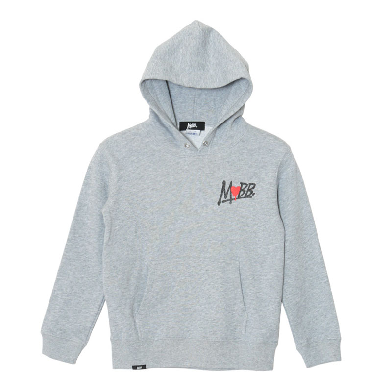 HEART DRIP HOODIE -GREY- (KIDS)