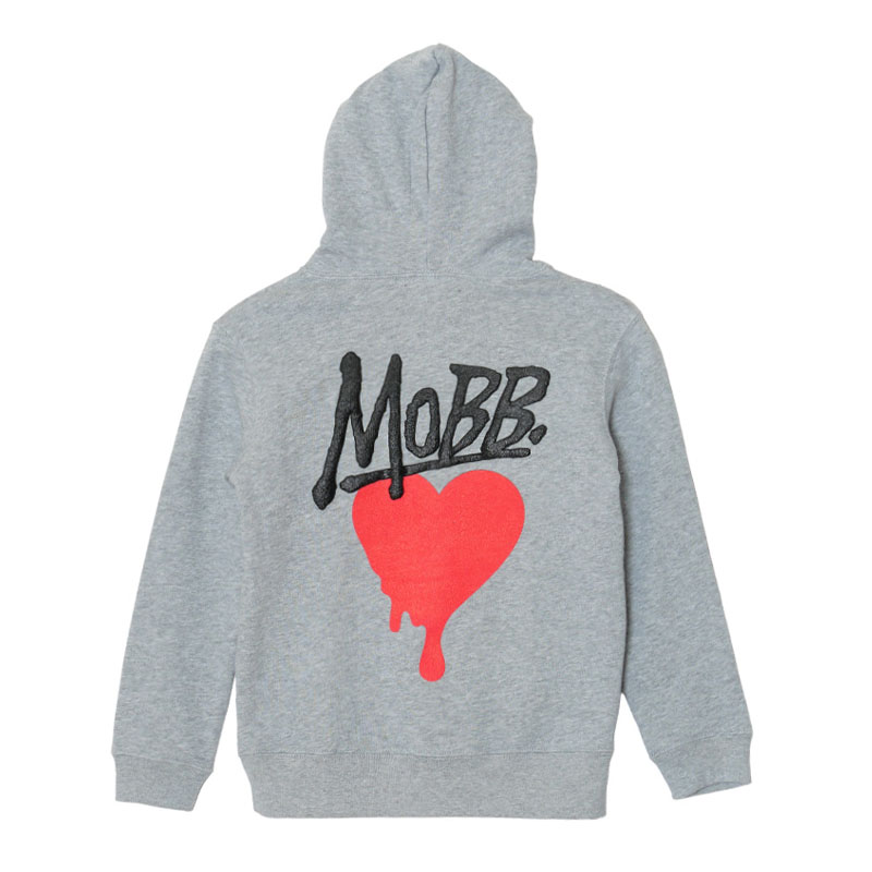 HEART DRIP HOODIE -GREY- (KIDS)