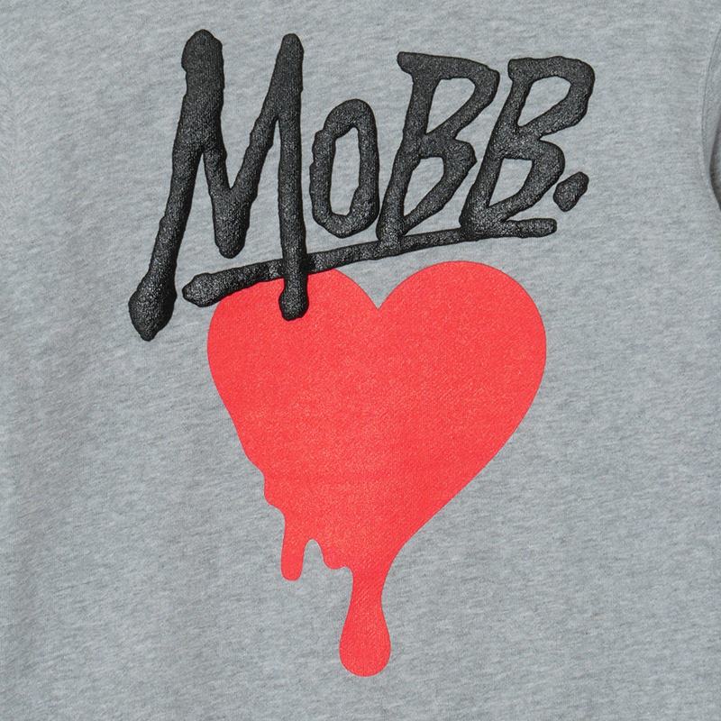 HEART DRIP HOODIE -GREY- (KIDS)