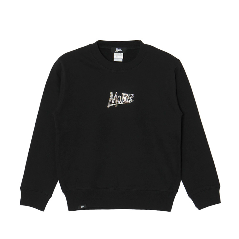 OG RHINESTONE CREW SWEAT -BLACK- (KIDS)