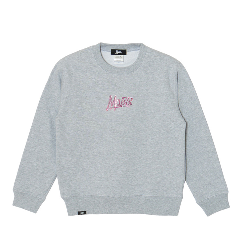 OG RHINESTONE CREW SWEAT -GREY- (KIDS)