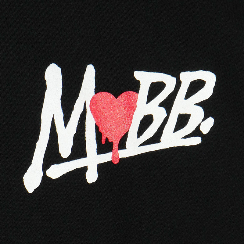 HEART DRIP L/S T-SHIRT -BLACK-