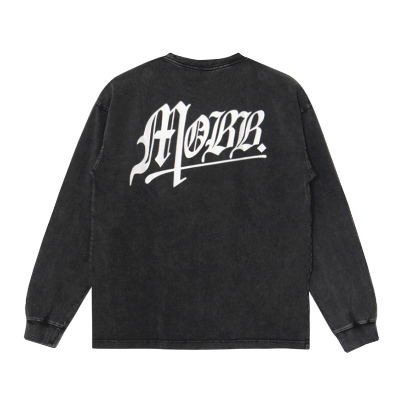 OLD OG PIGMENT L/S T-SHIRT -BLACK-