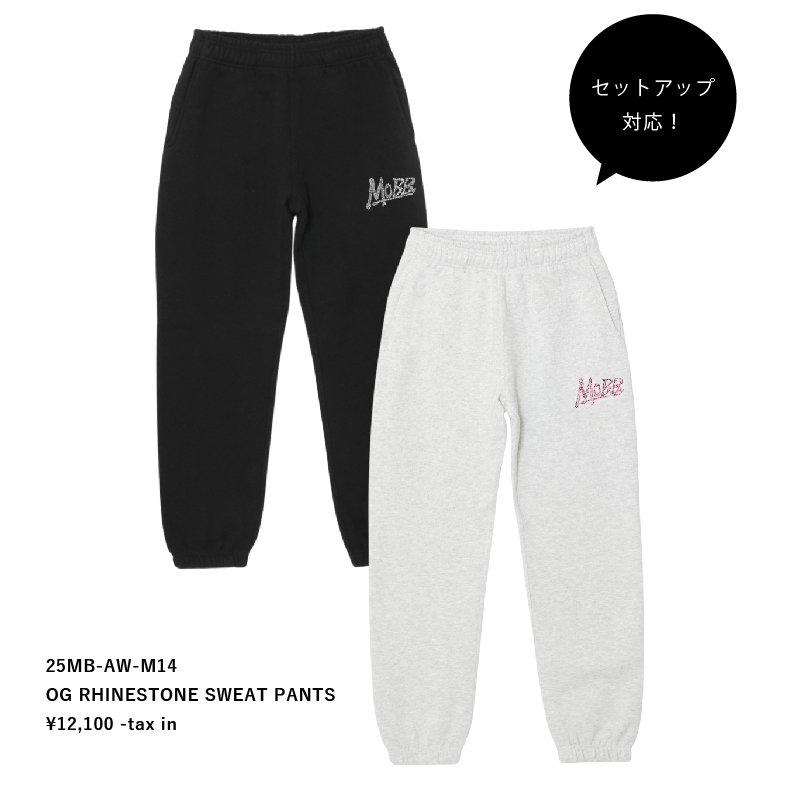 OG RHINESTONE CREW SWEAT -BLACK-