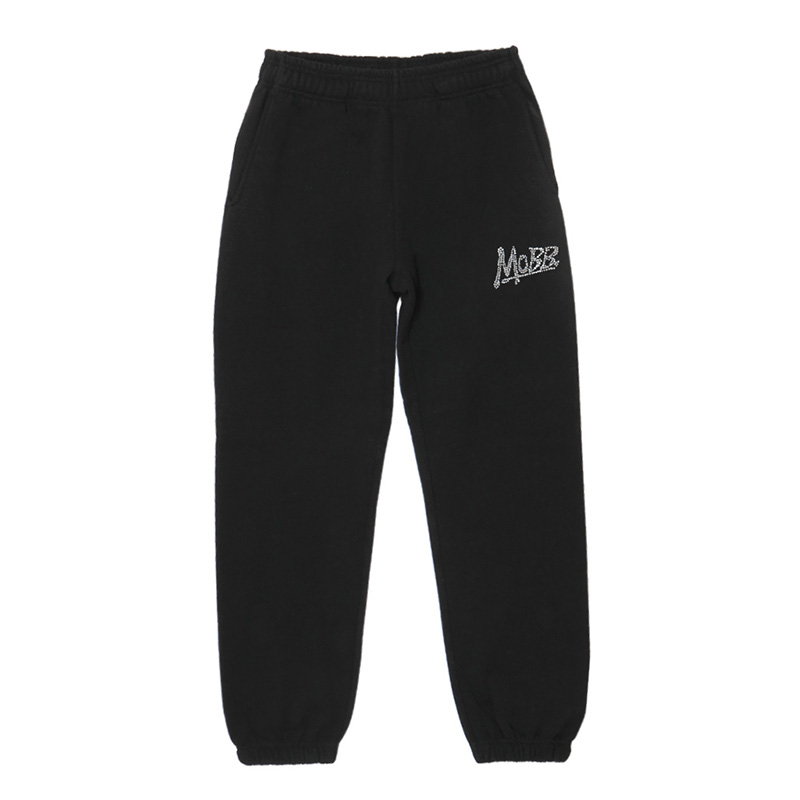 OG RHINESTONE SWEAT PANTS -BLACK-