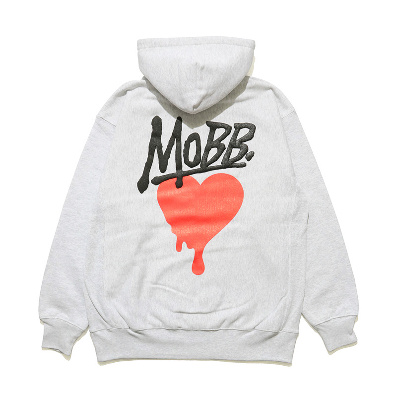 HEART DRIP HOODIE -GREY-