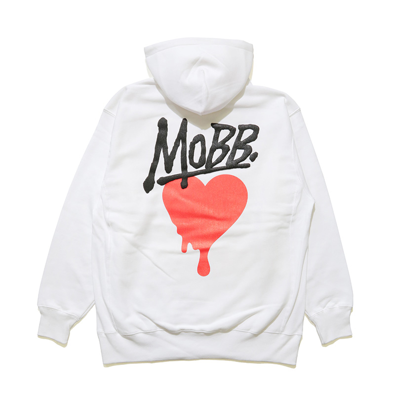 HEART DRIP HOODIE -WHITE-