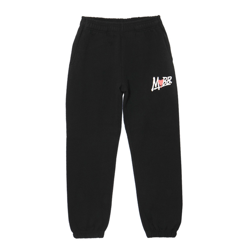 HEART DRIP SWEAT PANTS -BLACK-