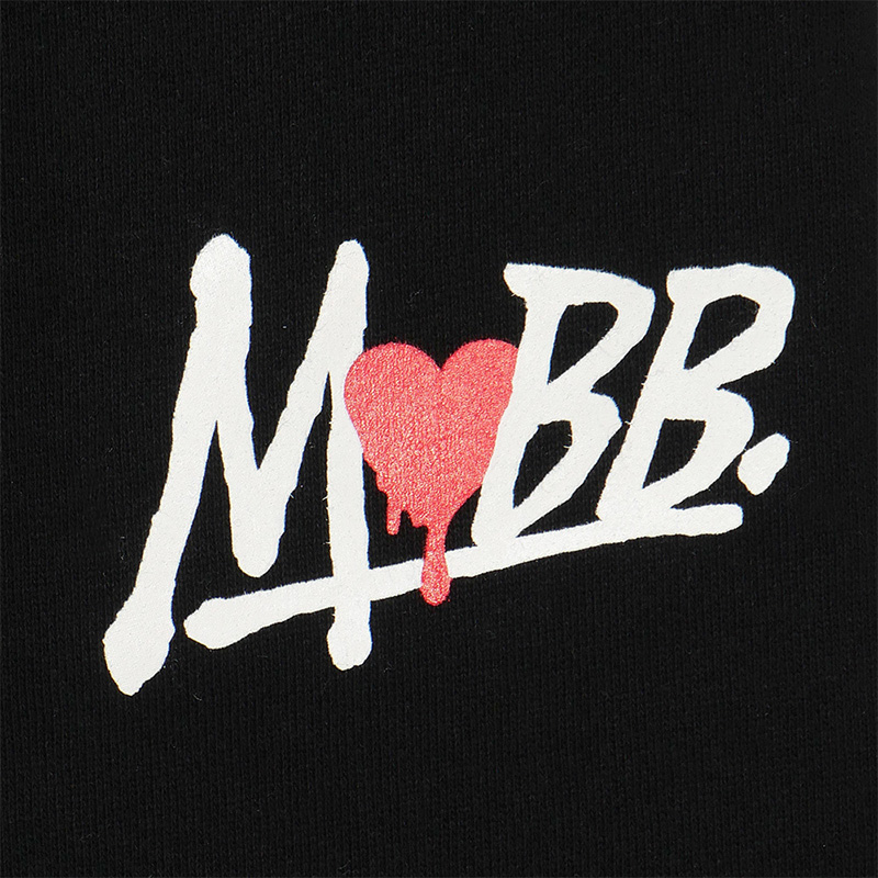 HEART DRIP SWEAT PANTS -BLACK-