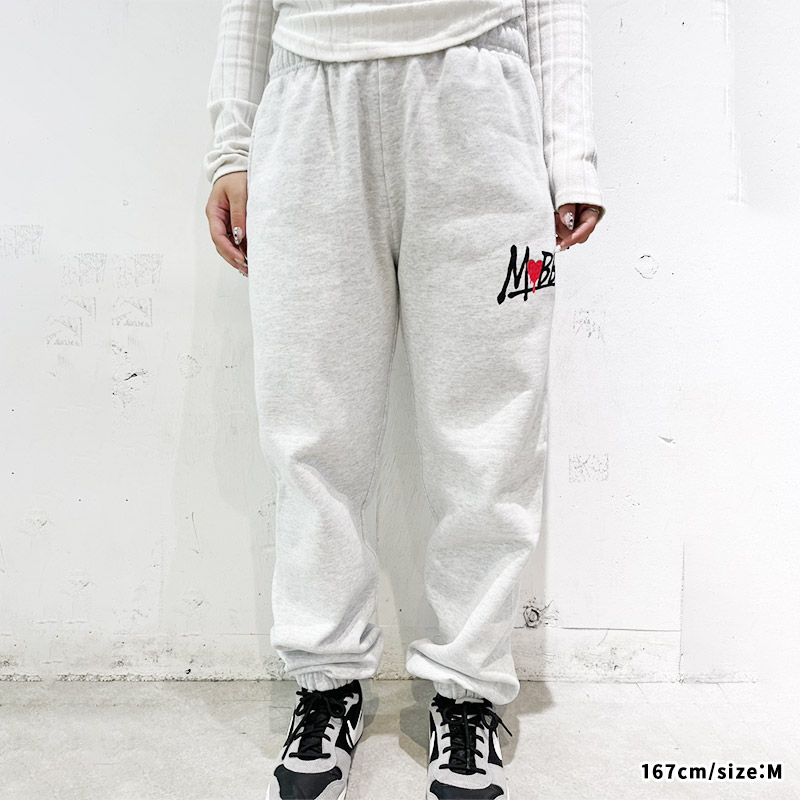 HEART DRIP SWEAT PANTS -GREY-