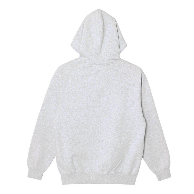 HEART DRIP WAPPEN ZIP HOODIE -GREY-