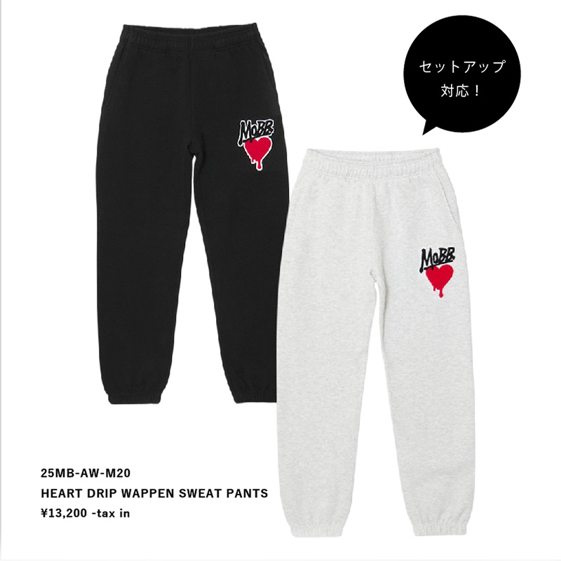 HEART DRIP WAPPEN ZIP HOODIE -GREY-