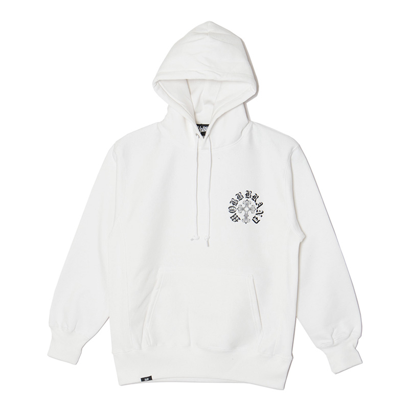 CROSS HOODIE -WHITE-