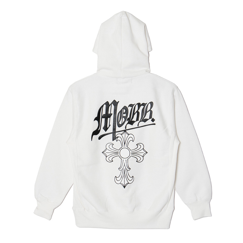 CROSS HOODIE -WHITE-