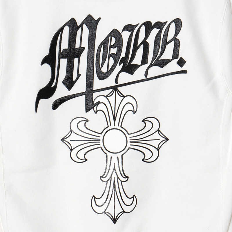 CROSS HOODIE -WHITE-