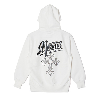 CROSS HOODIE -WHITE-