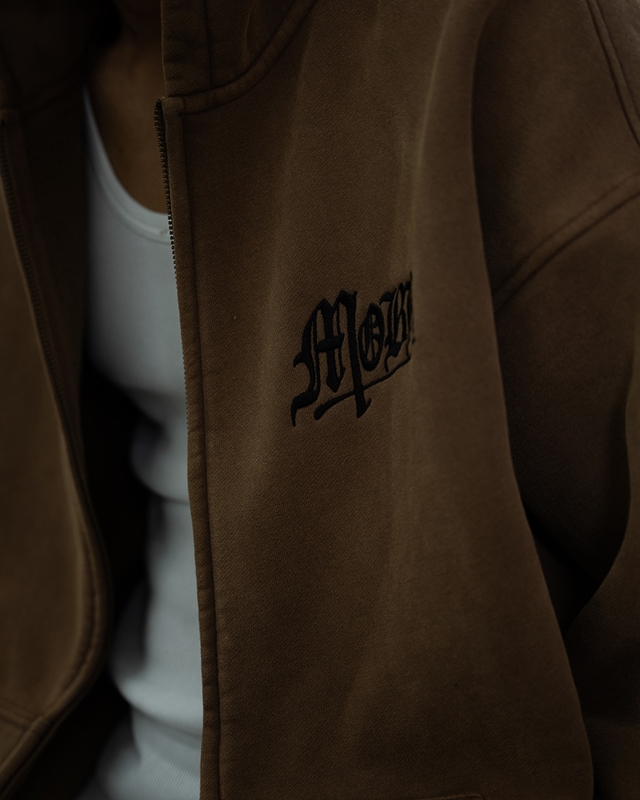 OLD OG PIGMENT ZIP HOODIE -GREY-