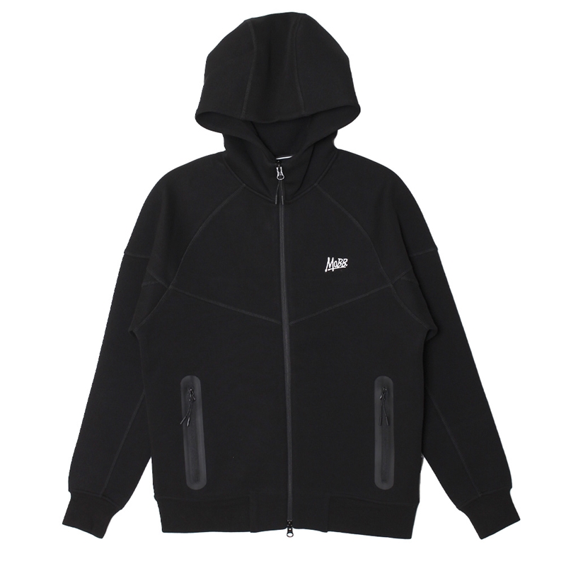 TECH SWEAT ZIP HOODY -BLACK-