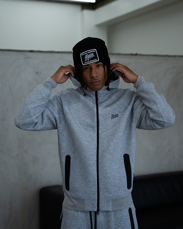 TECH SWEAT ZIP HOODY -GREY-