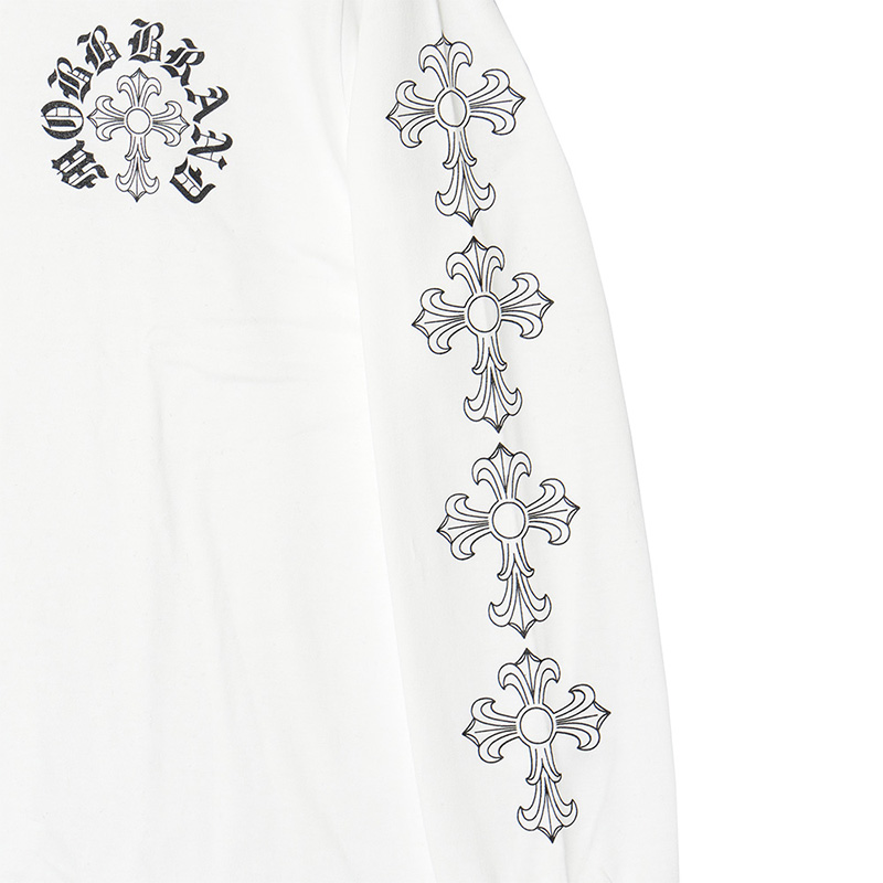 CROSS SLEEVE L/S T-SHIRT -WHITE-