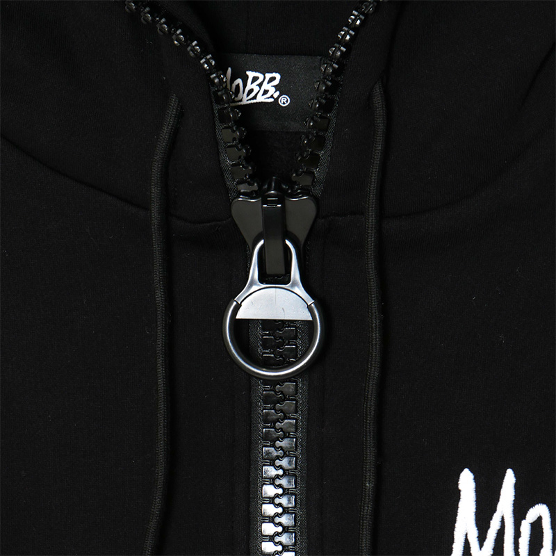 OG BIG ZIP HOODIE -BLACK-
