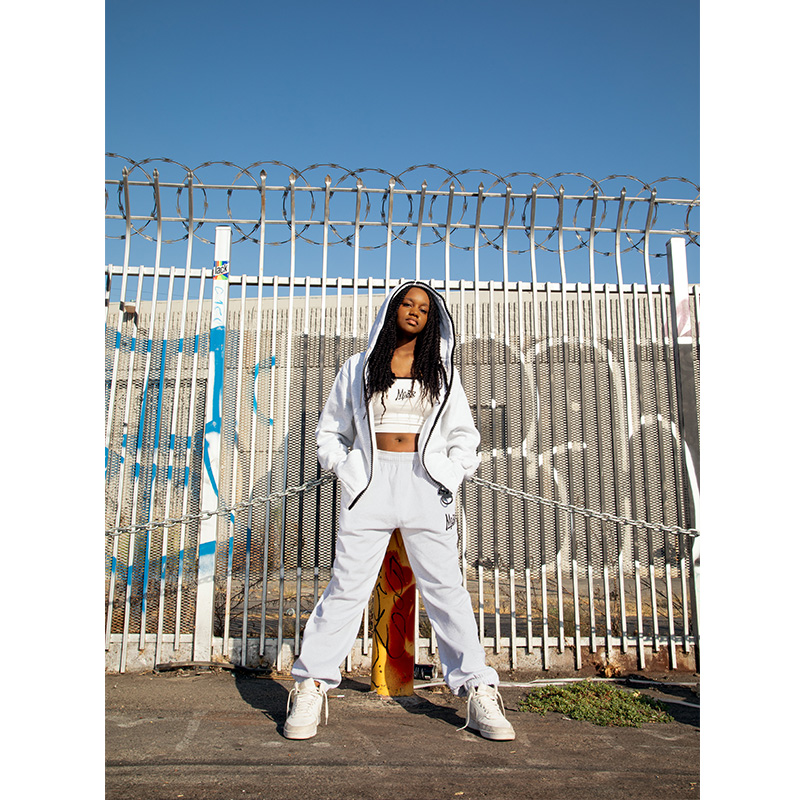 OG BIG ZIP HOODIE -BLACK-