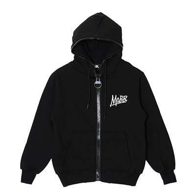 OG BIG ZIP HOODIE -BLACK-