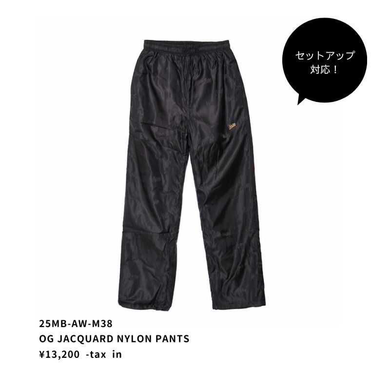 OG JACQUARD NYLON JACKET -BLACK-