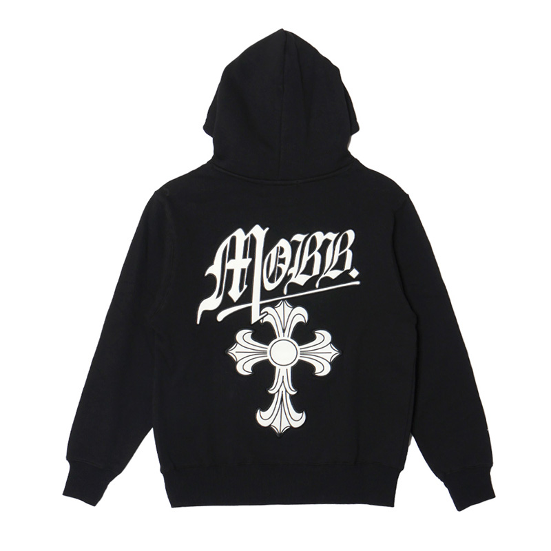 CROSS WAPPEN HOODIE -BLACK-
