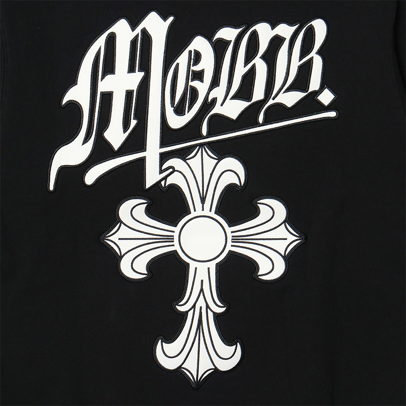 CROSS WAPPEN HOODIE -BLACK-