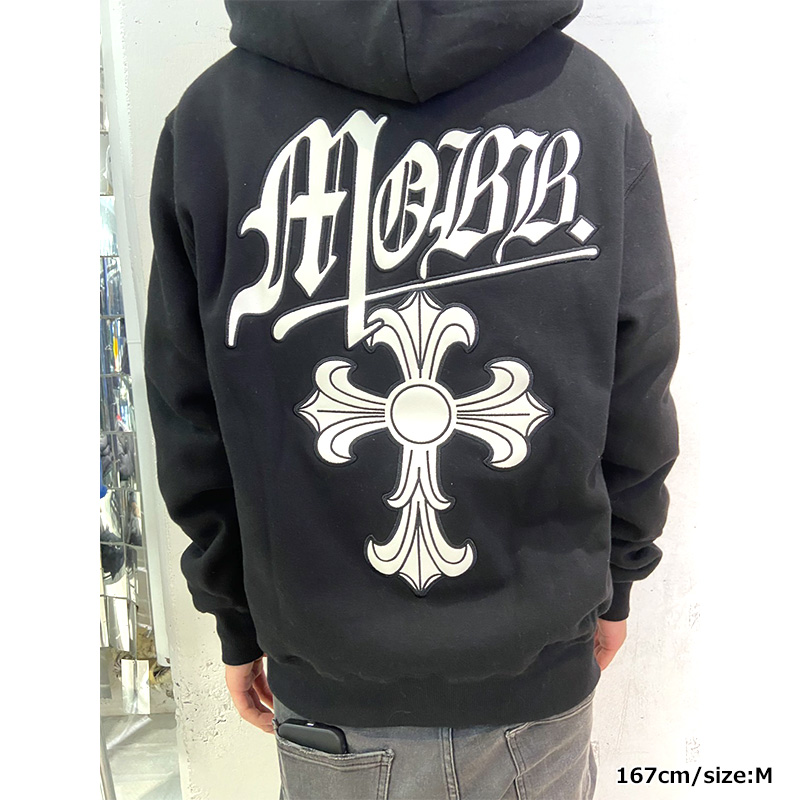 CROSS WAPPEN HOODIE -BLACK-