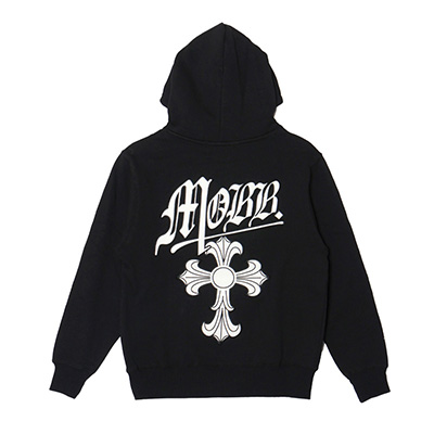 CROSS WAPPEN HOODIE -BLACK-