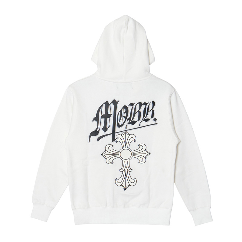 CROSS WAPPEN HOODIE -WHITE-