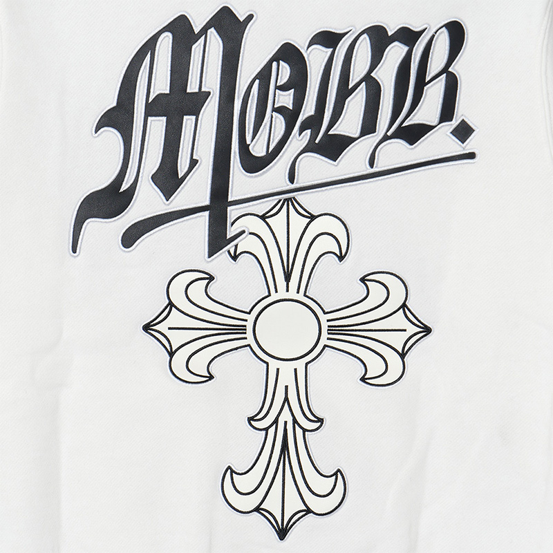 CROSS WAPPEN HOODIE -WHITE-