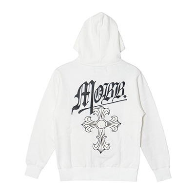 CROSS WAPPEN HOODIE -WHITE-