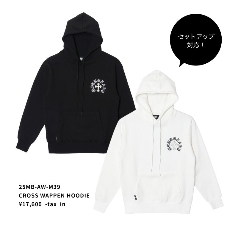 CROSS SWEAT PANTS -BLACK-