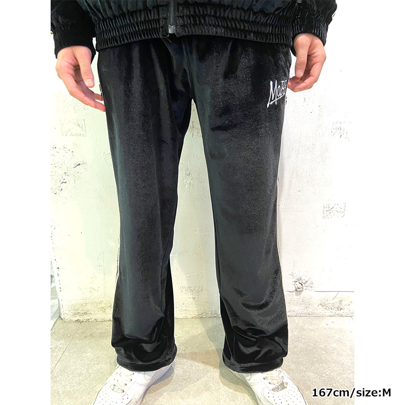 VELOR TRACK PANTS -BLACK-