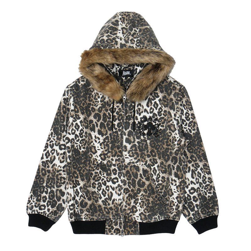 CROSS LEOPARD ACTIVE JACKET -WHITE-