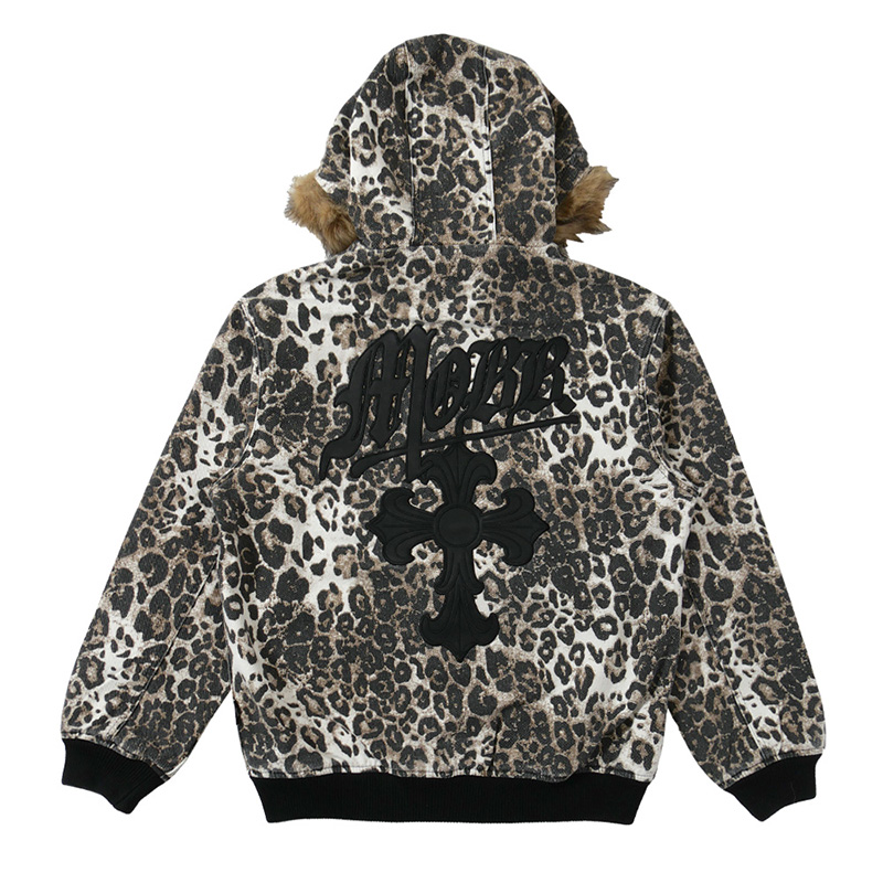 CROSS LEOPARD ACTIVE JACKET -WHITE-