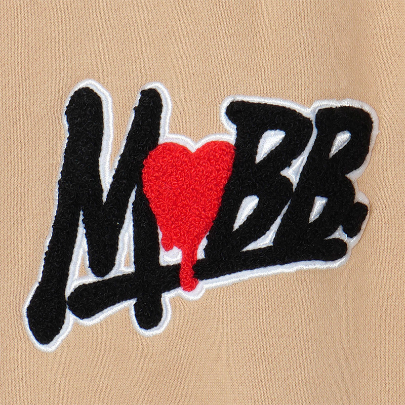 HEART DRIP WAPPEN HOODIE -BEIGE-