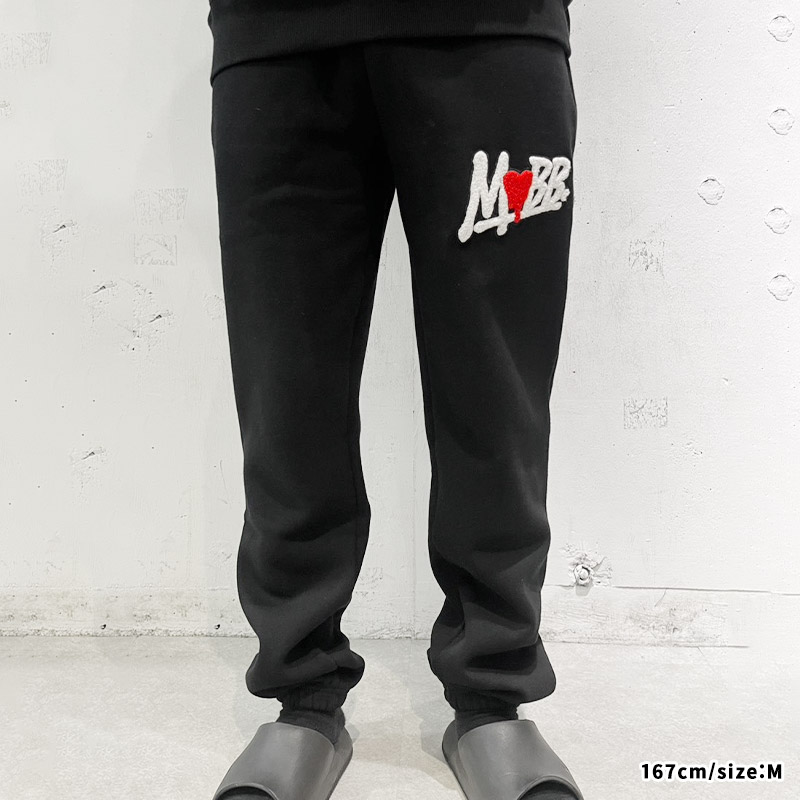 HEART DRIP WAPPEN PANTS -GREY-