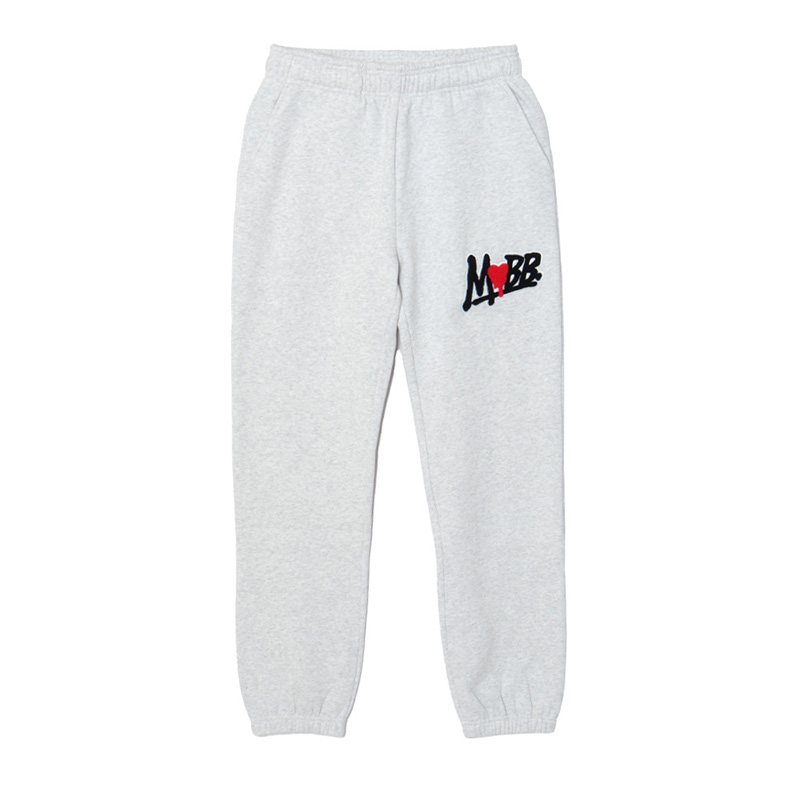 HEART DRIP WAPPEN PANTS -GREY-