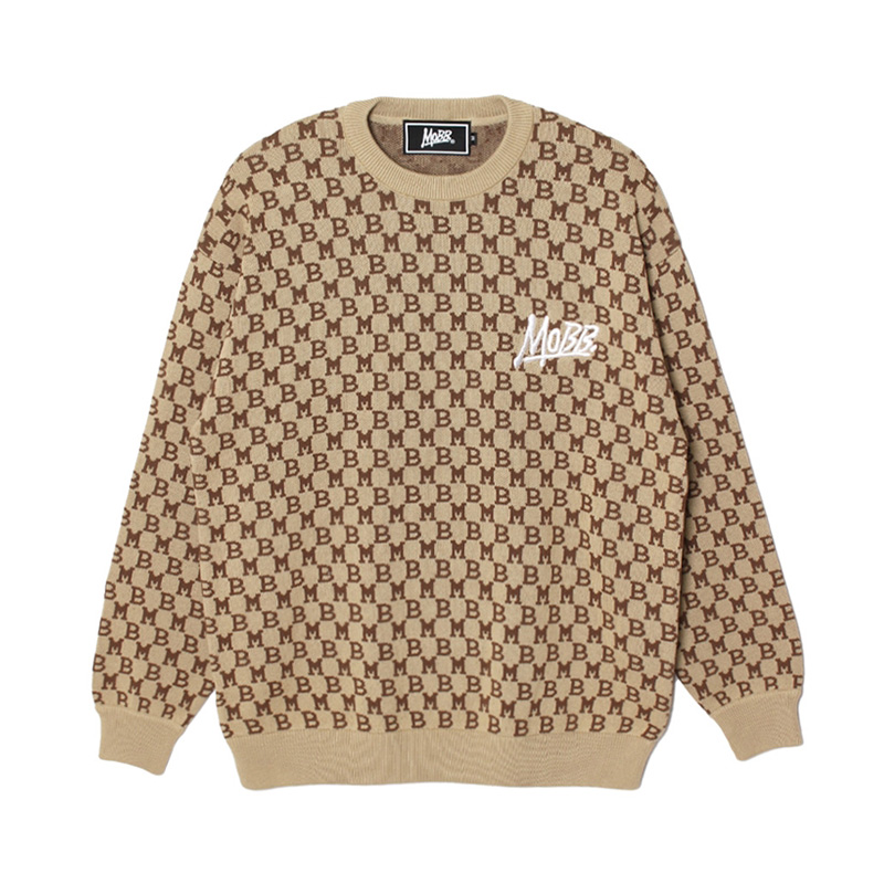 MONOGRAM KNIT -BEIGE-