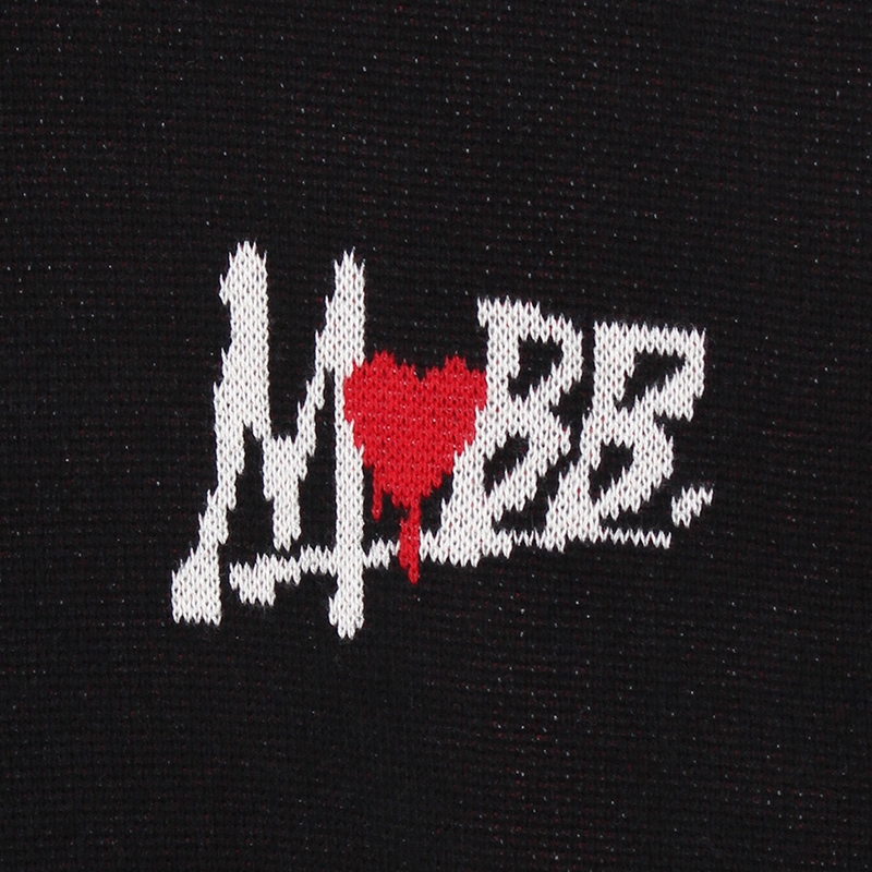 HEART DRIP KNIT -BLACK-