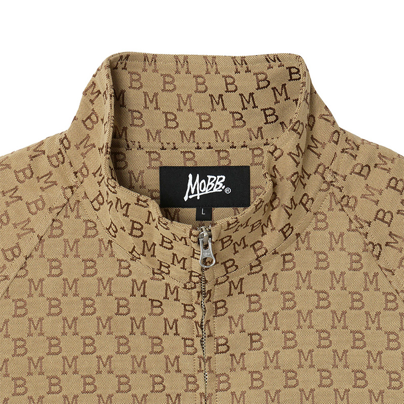 MONOGRAM JACQUARD TRACK JACKET -BEIGE-